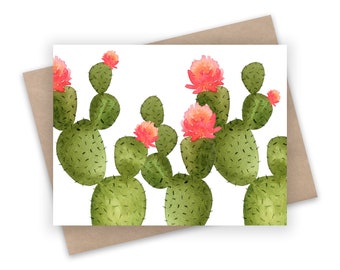 Cactus Flowers Blank Cards (Set of 10)