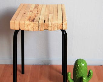 Reclaimed wood stool