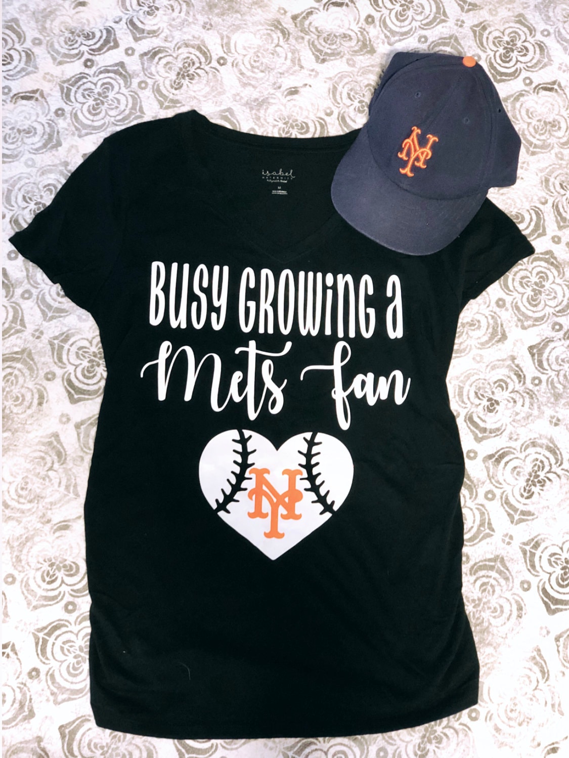 Busy Growing a Mets Fan mets Maternity Shirt Baseball / 