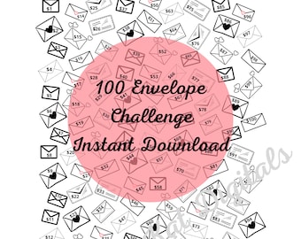 100 Envelope Challenge Printable Instant Download Printable PDF Money ...