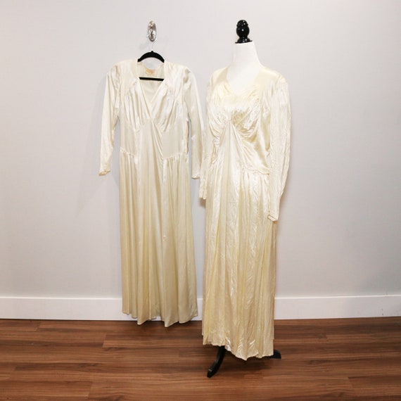 Lot Of 2 Vintage 1940s Wedding Dress In Need Of TL