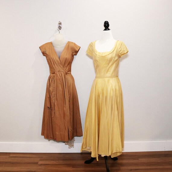 Lot of 2 Vintage 1950s Dresses As Is