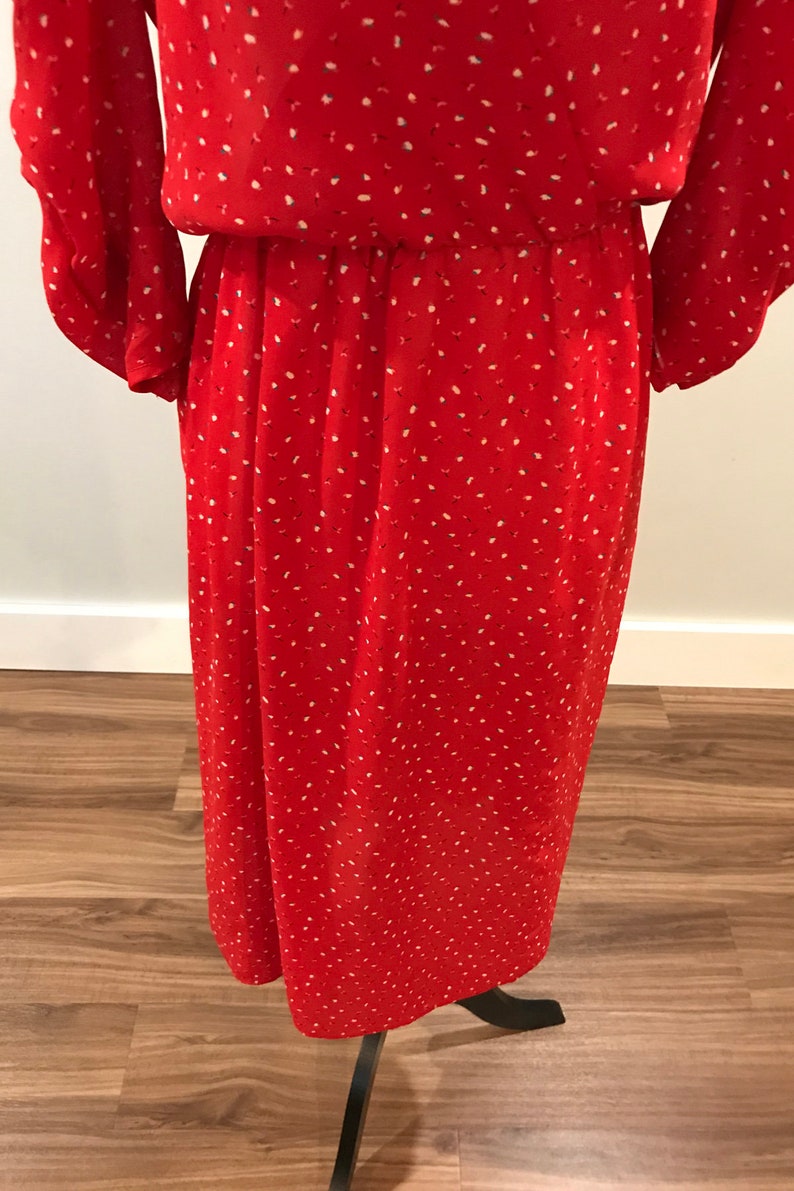 Pretty 1970s Red Floral Spring Dress Clothing Dresses Onlineinstitute Net