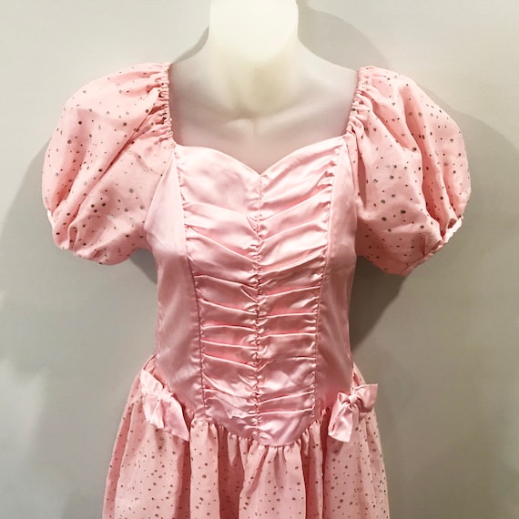 1980s kids pink party dress