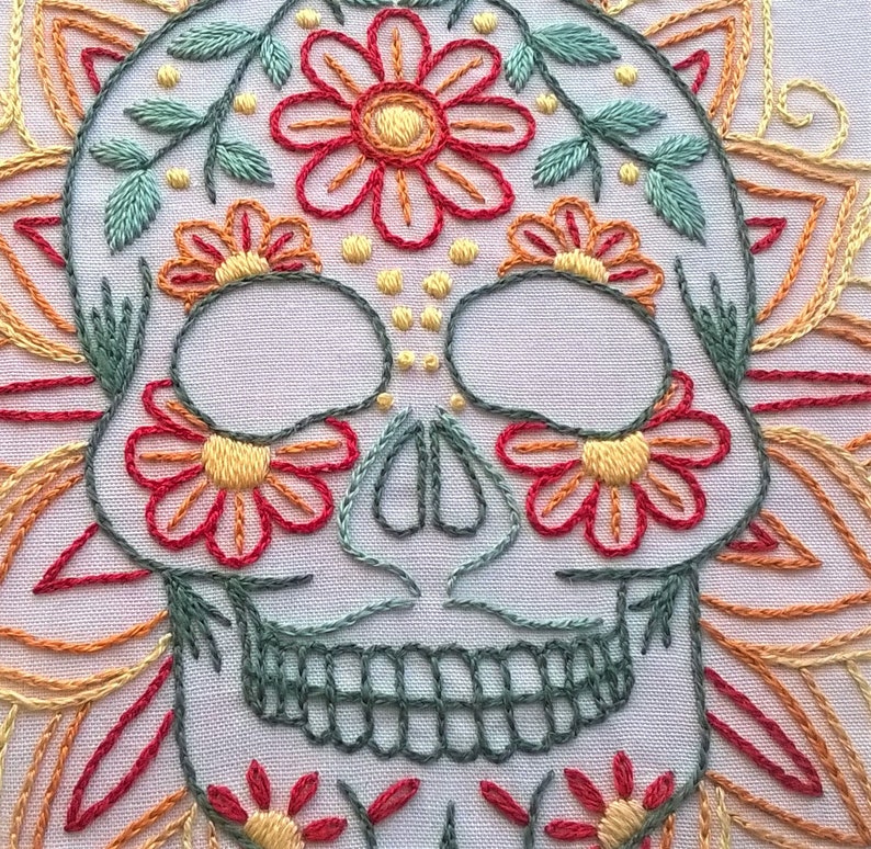 Mexican Skull Embroidery Mexican Skull Embroidery