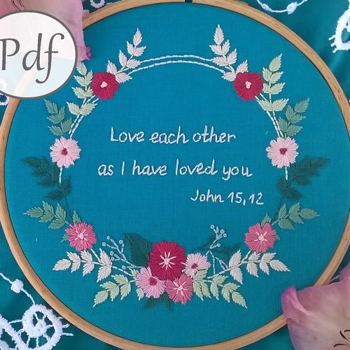 Hand Embroidery Pattern Pdf Virgin and Child With Bible - Etsy