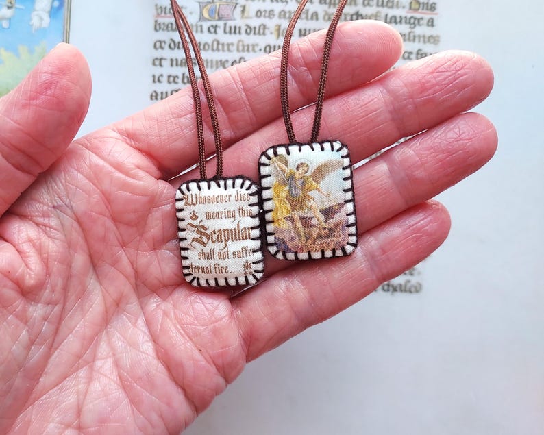 St. Michael the Archangel Brown Scapular – Handmade Catholic Scapular ...