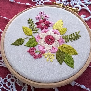 Hand Embroidery Pattern Pdf Flowers Embroidery Design Embroidery ...