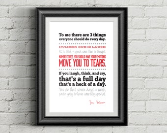 Jimmy V full day quote * Inspirational Print Typography * Motivational Print Wall Decor Home Decor Gift * matted print • March madness