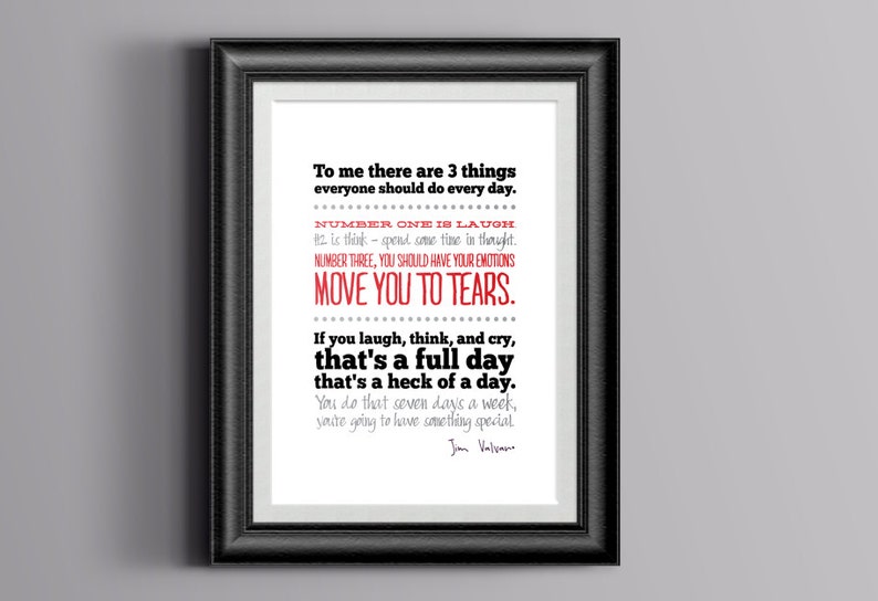 Jimmy V full day quote Inspirational Print Typography Etsy