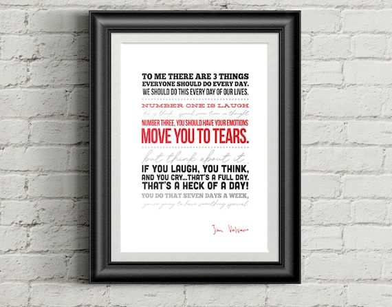 Jimmy V Full Day Quote DIGITAL DOWNLOAD Inspirational Print Typography  Motivational Wall Decor Home Decor Gift Father's March Madness - Etsy
