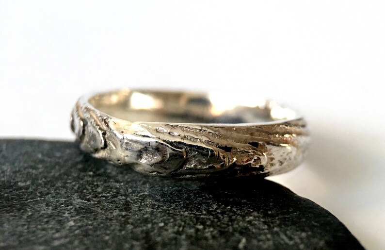Cuttlefish Cast Silver Ring Band Silver Band Ring Silver - Etsy