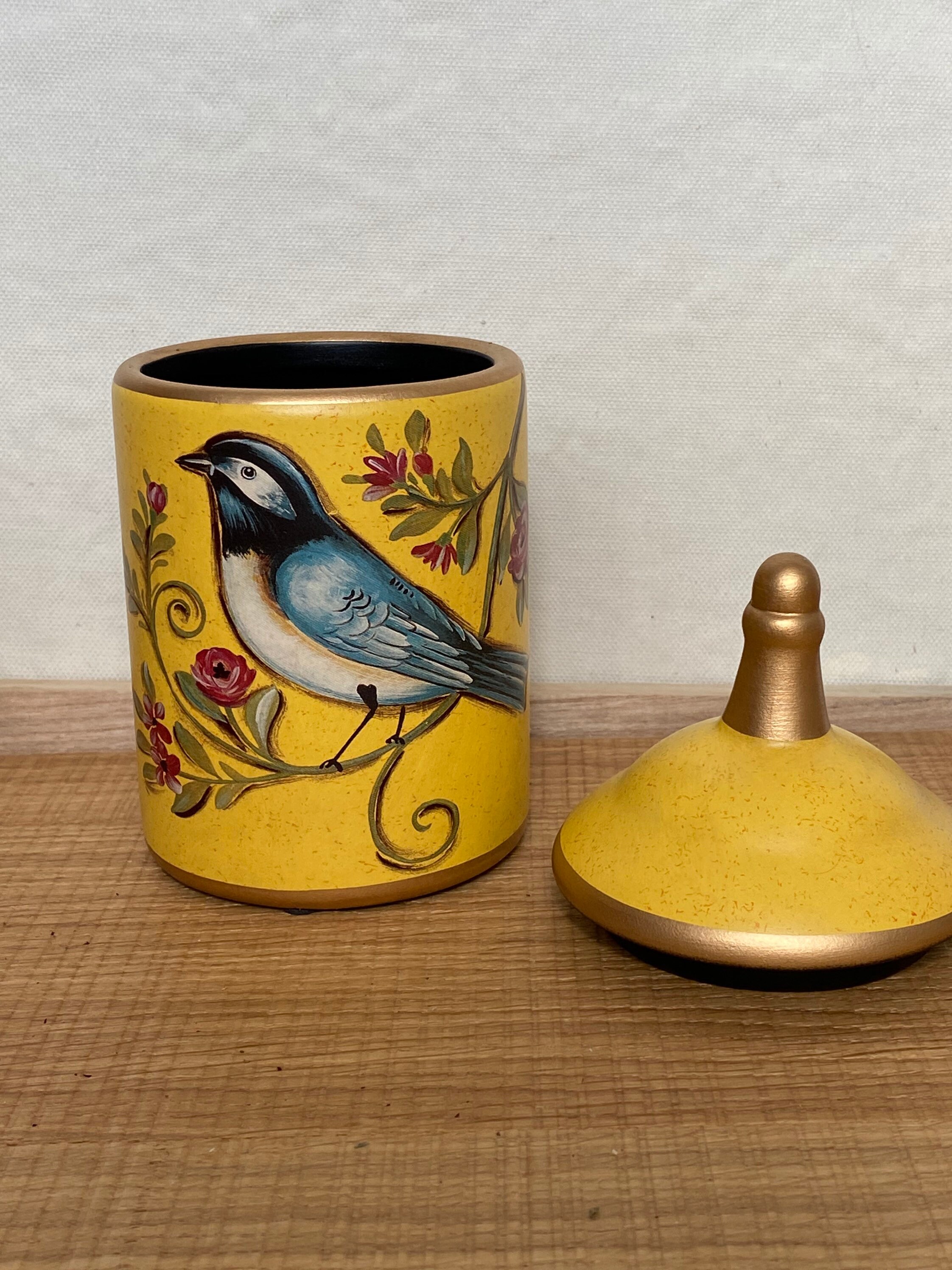 Vintage Style Tea Coffee Jar Ceramic Retro Container Kitchen Etsy