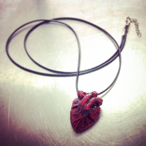 Anatomical Heart Necklace | Etsy
