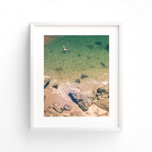 Ocean Swimmer Print 35mm Film, Vintage Nikon Mexico