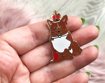 Queenie the Corgi - Pin de esmalte duro