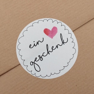 50 pegatinas redondas de agradecimiento con forma de corazón para regalo.