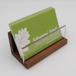 Business card holder made of walnut wood, oiled
