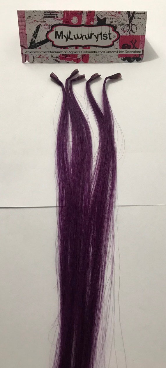 5 Strands Straight Utip Nail Fusion U Tip Purple Remy Human Etsy