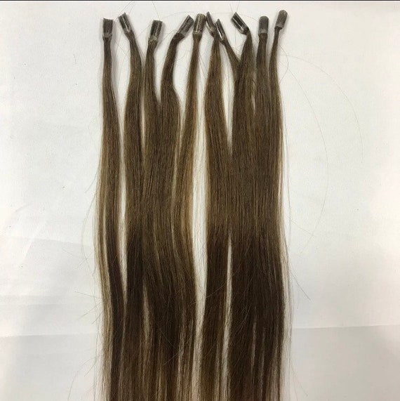 10 Strands Remy Fusion Nail Shape U Tip Medium Ash Brown Human Etsy