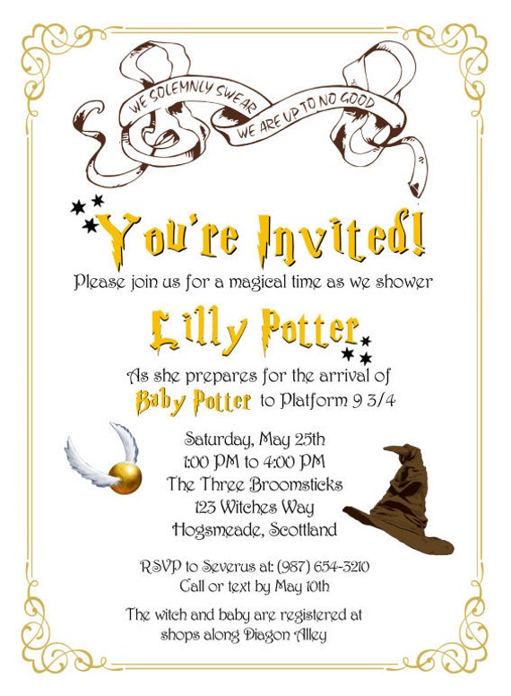 Harry Potter Baby Shower Invitations