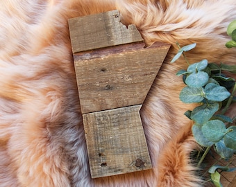 Manitoba Sign | Reclaimed Pallet Wood Decor | Province Outline | MB Cutout