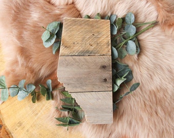 Alberta Cutout Wood Sign | Province Outline | AB Decor | Canadian Art | Reclaimed Wood Cutout