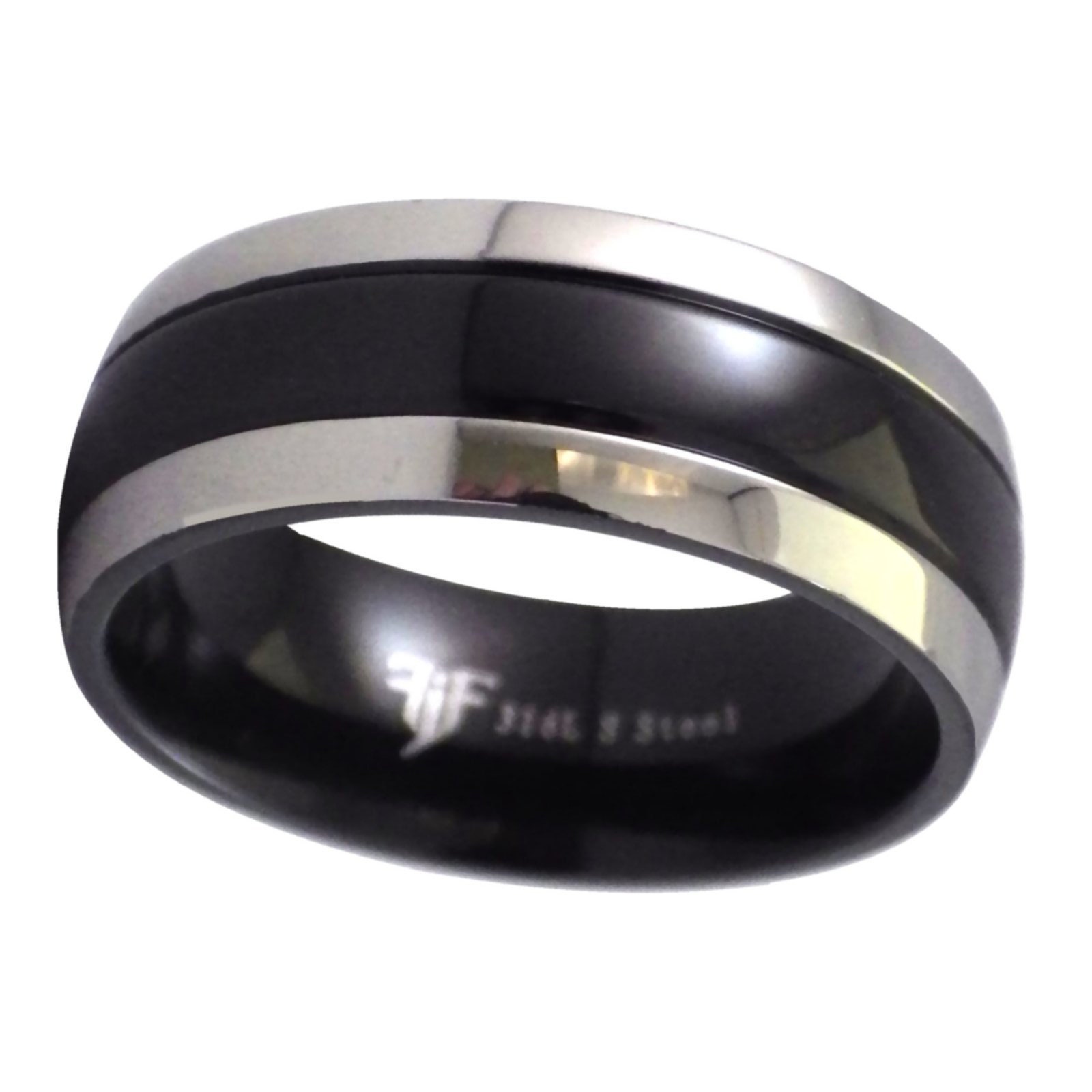 Traditional Wedding Band Mens Womens Stainless Steel Anniversary Ring Sizes 5-13