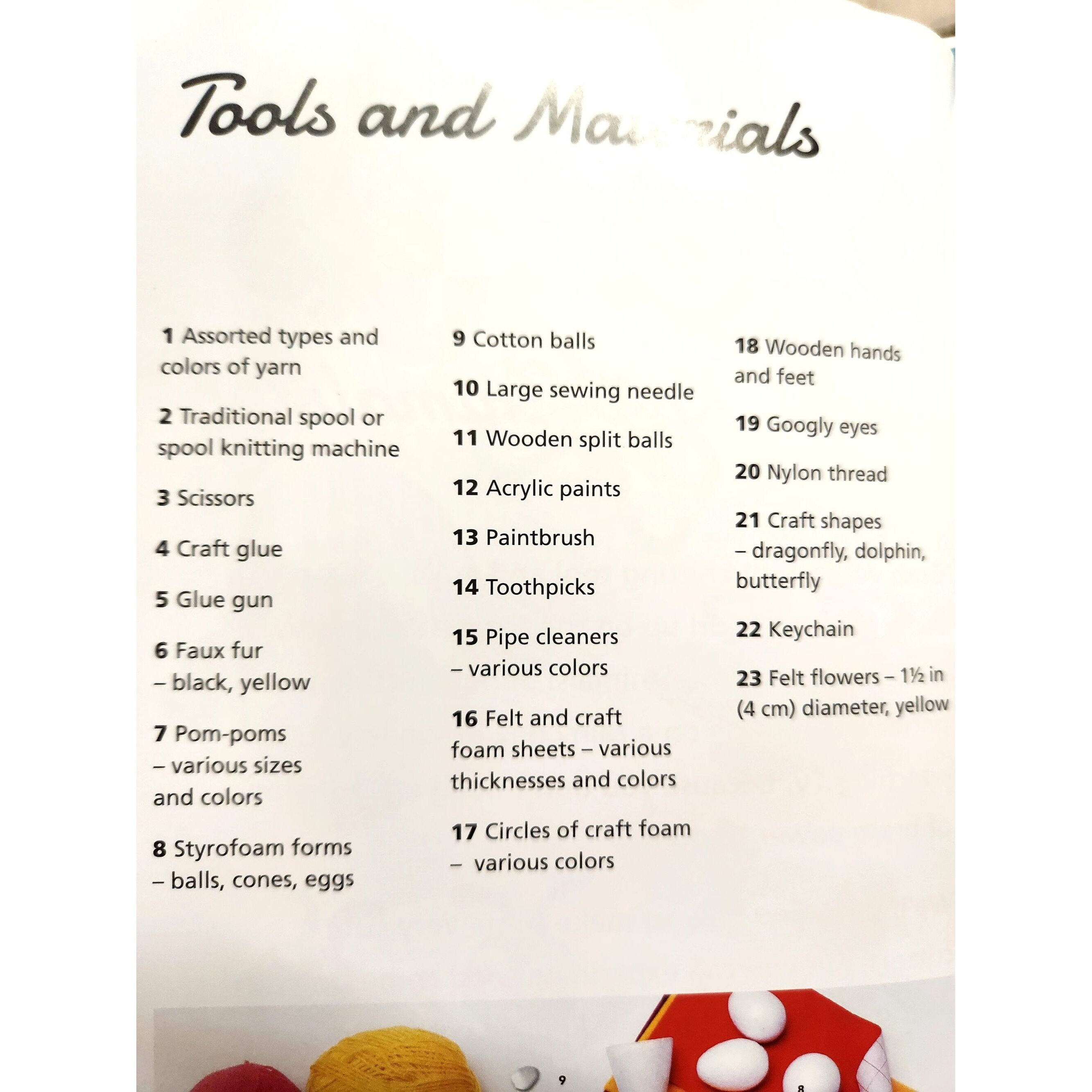 Spice Box Kits for Kids, Yarn Animals Spool Knit & Pompoms, Over 40