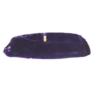 Vintage Bobbie Jerome Purple Velvet Clutch Purse With Gold-Tone Trim & Zippered Interior Pocket