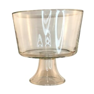 Anchor Hocking Presence Clear Glass Trifle Dish Pedestal Footed Bowl  8.5&quot; Tall