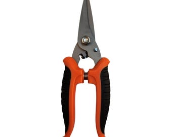 Garden Clipping Shears With Stainless Steel Blades  Orange & Black