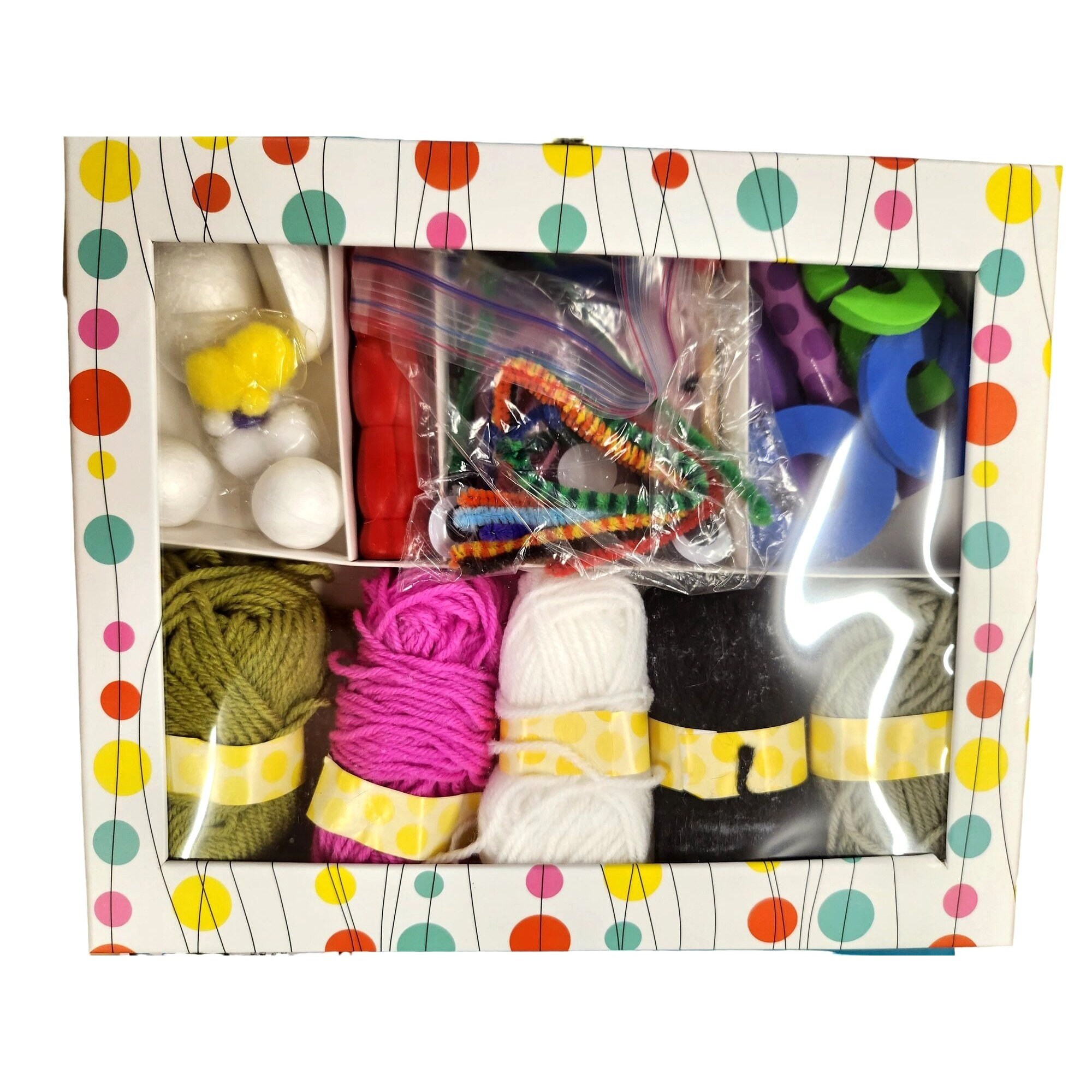 Spice Box Kits for Kids, Yarn Animals Spool Knit & Pompoms, Over 40