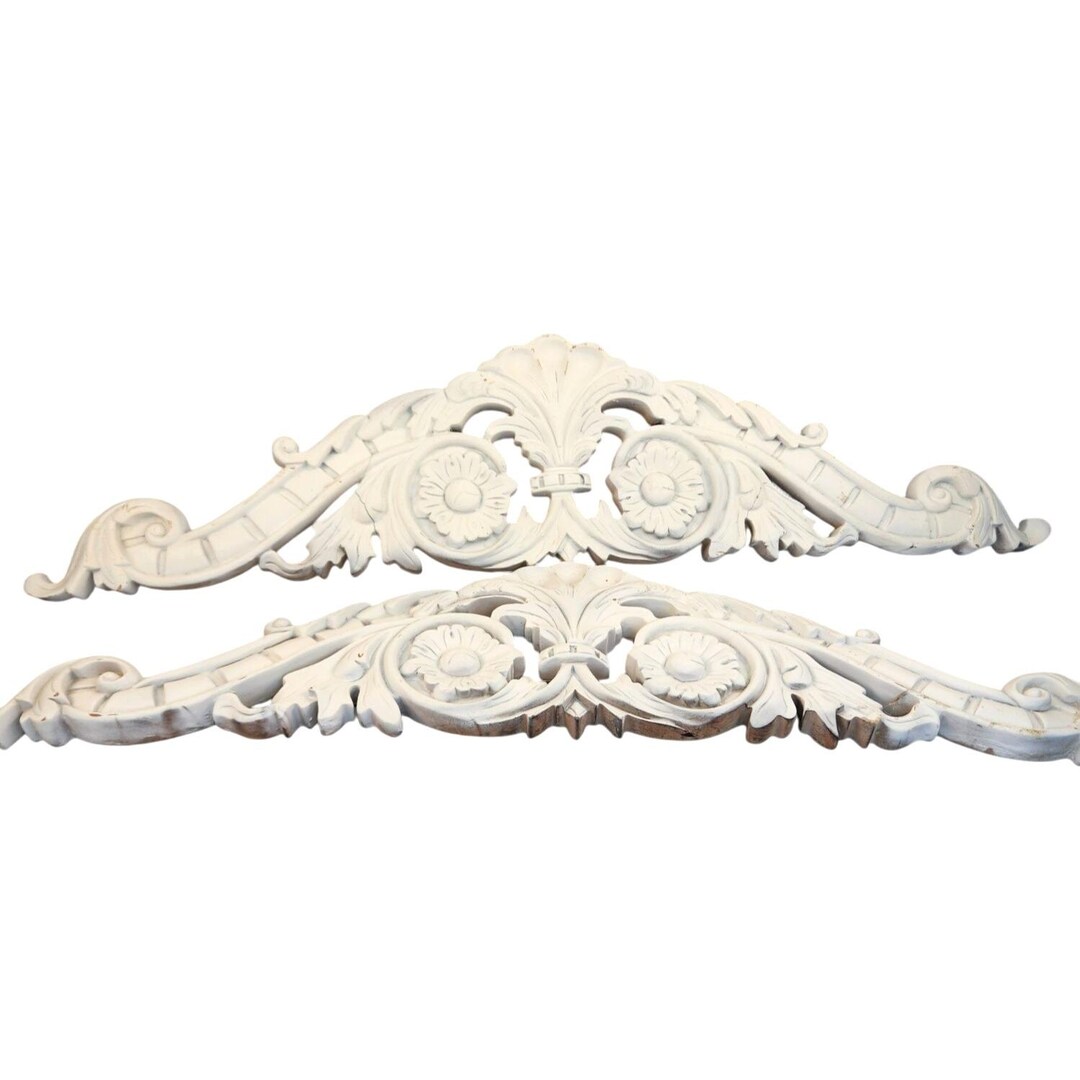 Ornate Decorative Overdoor Pediments Set of 2 Resin Embellishments ...