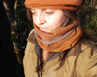 SMALL Rustscape snug handwoven in tweedy lambswool