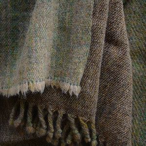 RESERVED for LZ: 2 x Sea Grass shawls handwoven in Scottish Shetland wool third instalment image 3