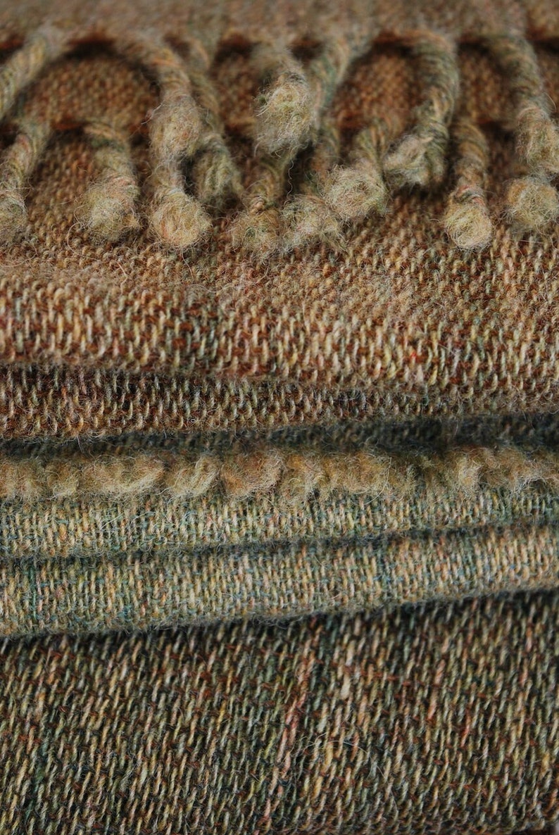 RESERVED for LZ: 2 x Sea Grass shawls handwoven in Scottish Shetland wool third instalment image 1