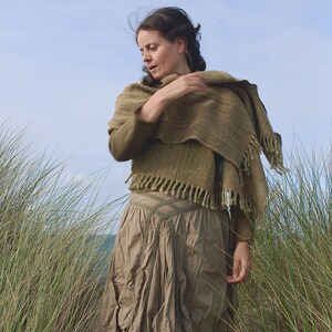 RESERVED for LZ: 2 x Sea Grass shawls handwoven in Scottish Shetland wool third instalment image 6