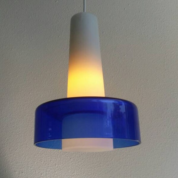 Skandinavisk taklampa 60-tal (Sven Middelboe danska Philips glas vintage mitten av århundradet retro 50-talsbelysning 70-tal leuchte )