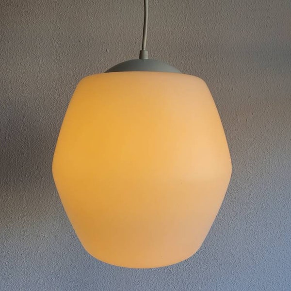 Stunning large PHILIPS  HOLLAND 60s glass Pendant Light  ( 50s 70s  lamp mid century retro vintage leuchte )