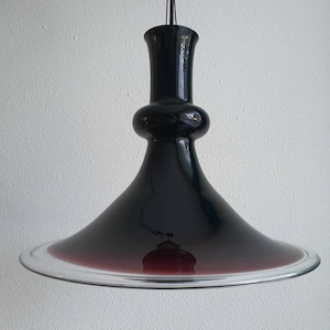 HOLMEGAARD pendant hanging Light - 60s 70s lamp glass Denmark Danish mid century retro vintage