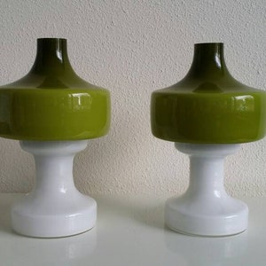 Set of two Dijkstra Holland 60s table lights ( 50s 70s lamp retro vintage  mid century Danish)