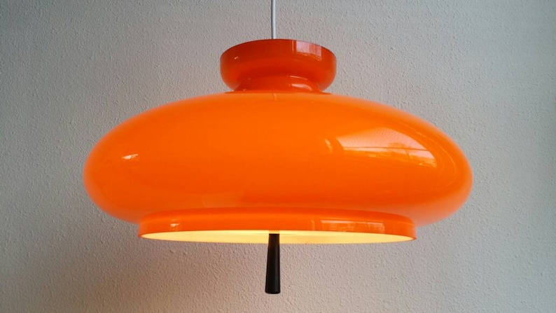 Orange Glass Pendant Light image 0