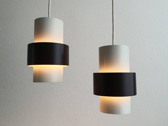 Set of Two 70s PHILIPS HOLLAND Design Pendant Lights Lamp 50s 70s
