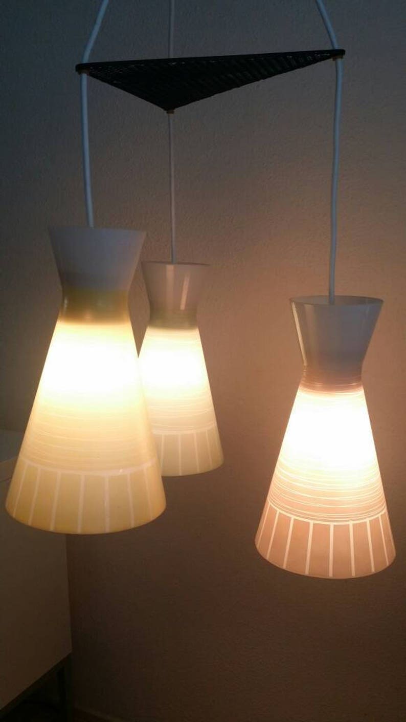 Beautiful 50s Diabolo Multi Light Pendant Chandelier Cascading Lamp 60s Mid Century Retro Vintage Danish Italian