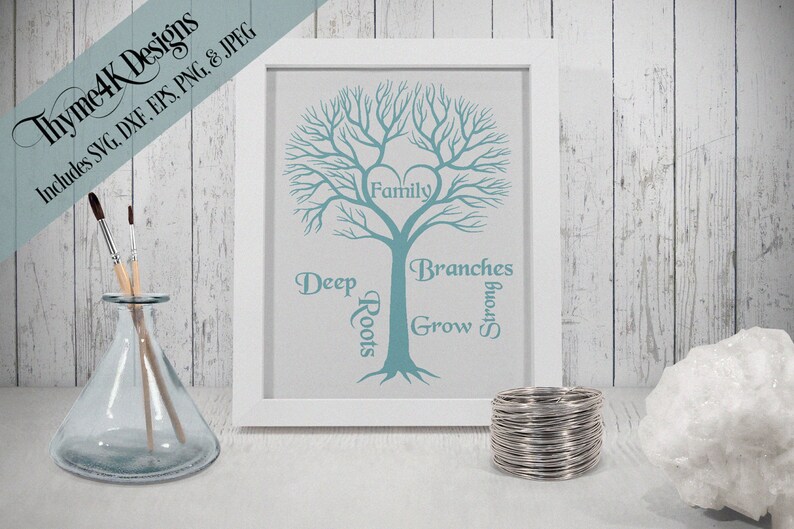Download Digital Design File SVG Family Tree Deep Roots | Etsy