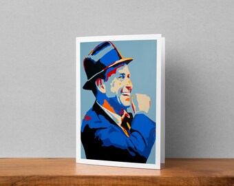 Blank inside Love and Marriage Frank Sinatra Horse and Carriage Hand Drawn WeddingAnniversary Card