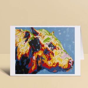 Cow #1 Contemporary Fine-Art Blank Greeting Card