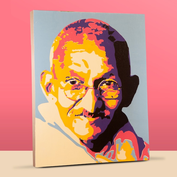 Étude couleur beaux-arts contemporains Gandhi 8 x 10