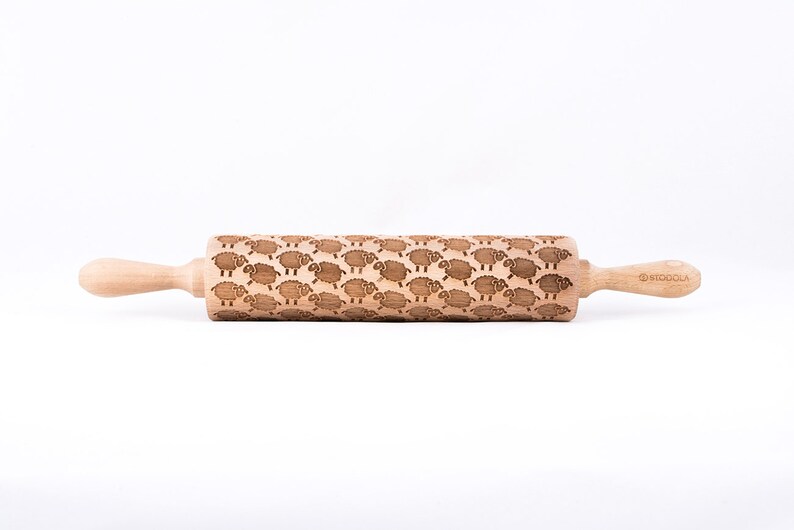 engraved rolling pin for cookies Embossed SHEEP